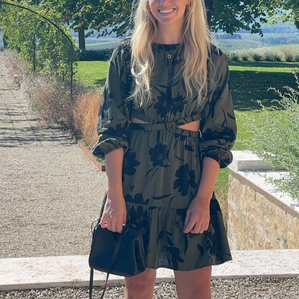 GAP Green Floral Mini Dress